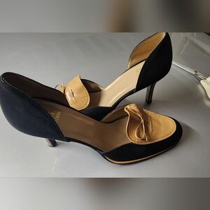 Elegant Black and Tan Heels